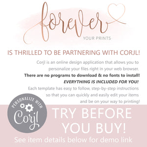 Edit Yourself Bridal Invitation | www.foreveryourprints.com
