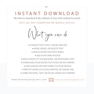 Edit Your Own Invitation with Corjl | www.foreveryourprints.com