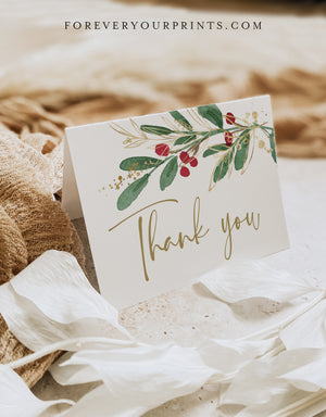 Winter Thank You Card