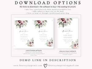 Floral Bridal Shower Invitation | www.foreveryourprints.com