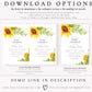 Modern Sunflower Baby Invitation | www.foreveryourprints.com