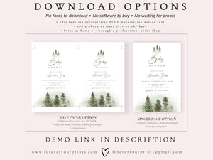 Rustic Outdoors Bridal Shower Invitation | www.foreveryourprints.com