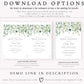 Eucalyptus Bridal Brunch Invitation | www.foreveryourprints.com