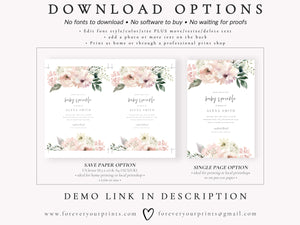 Floral Baby Sprinkle Invitation | www.foreveryourprints.com