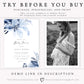 Blue Florals Baby Shower Invitation | www.foreveryourprints.com