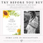 Modern Sunflower Baby Invitation | www.foreveryourprints.com