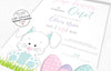 Bunny First Birthday Invitation | www.foreveryourprints.com