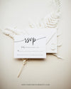 Minimalist Wedding RSVP Reply Card | www.foreveryourprints.com