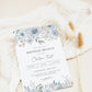 Pastel Blue Floral Birthday Invitation | www.foreveryourprints.com