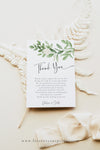 Floral Greenery Thank You Card | www.foreveryourprints.com