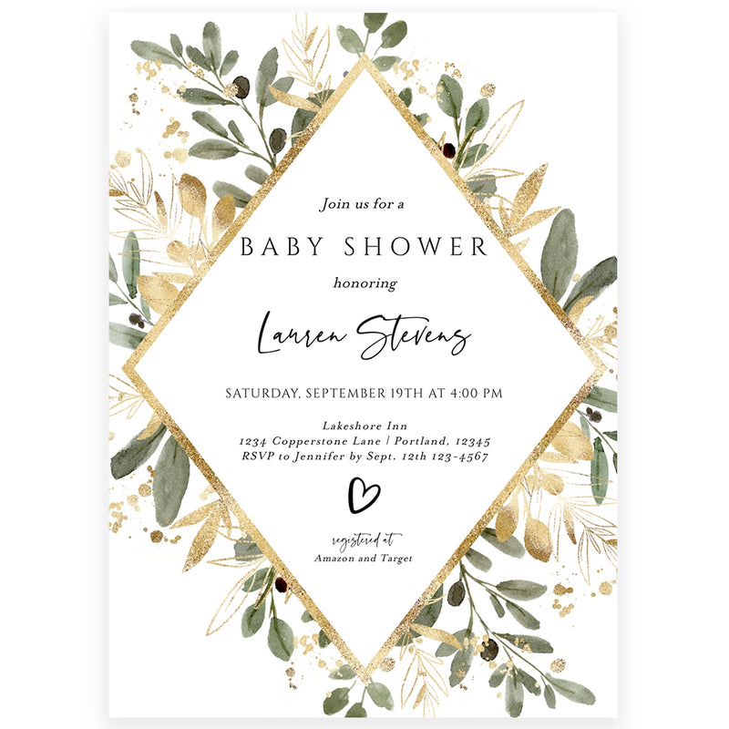 Edit Yourself Baby Shower Invitation | www.foreveryourprints.com