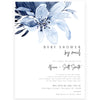 Blue Florals Shower by Mail Invitation | www.foreveryourprints.com