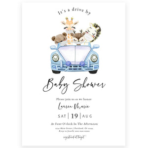 Drive By Baby Shower Invitation | www.foreveryourprints.com