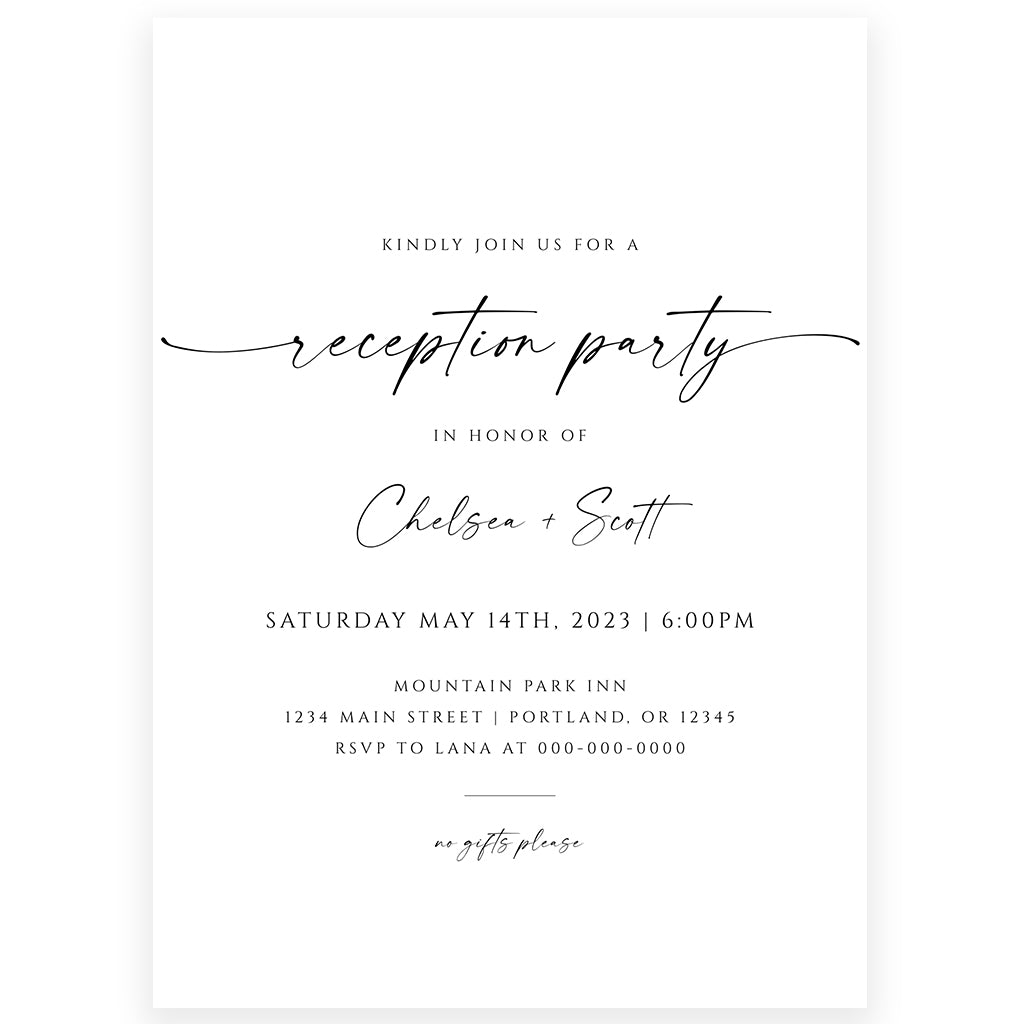 Classic Elopement Party Invitation | www.foreveryourprints.com
