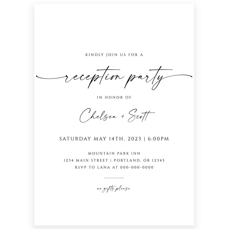Classic Elopement Party Invitation | www.foreveryourprints.com