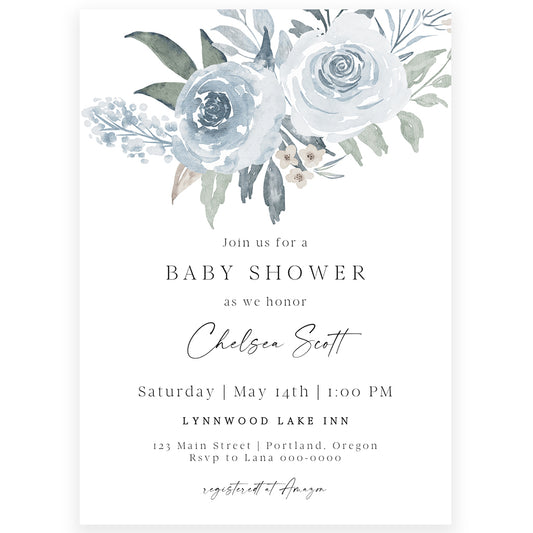 Floral Garden Baby Shower Invitation | www.foreveryourprints.com
