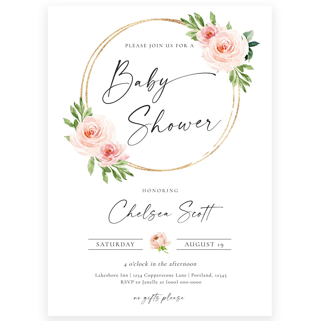 Baby Girl Shower Invitation | www.foreveryourprints.com