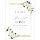 White Magnolias Wedding Invitation | www.foreveryourprints.com