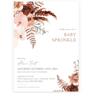 Boho Baby Sprinkle Invitation | www.foreveryourprints.com