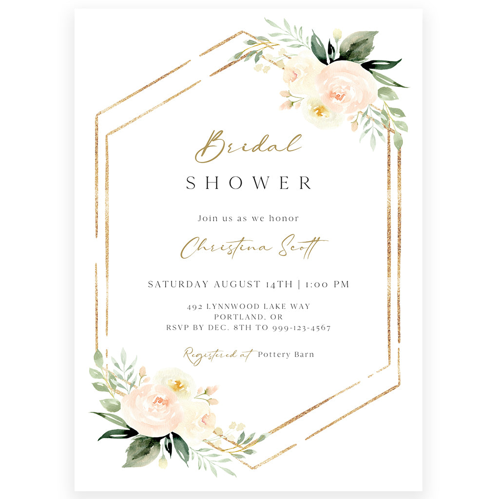 Garden Bridal Shower Invitation | www.foreveryourprints.com