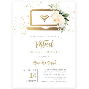 Virtual Bridal Shower Invitation | www.foreveryourprints.com