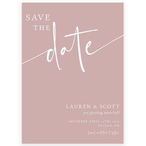 Minimalist Save The Date Invitation | www.foreveryourprints.com