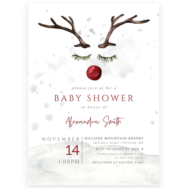 Winter Baby Shower Invitation | www.foreveryourprints.com