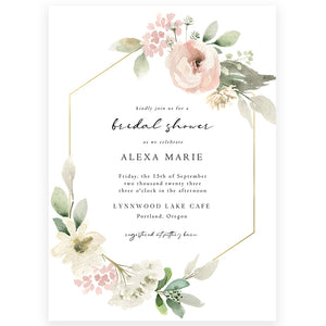 Floral Bridal Shower Invitation | www.foreveryourprints.com