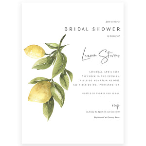Lemon Bridal Shower Invitation | www.foreveryourprints.com
