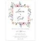 Floral Wedding Invitation | www.foreveryourprints.com