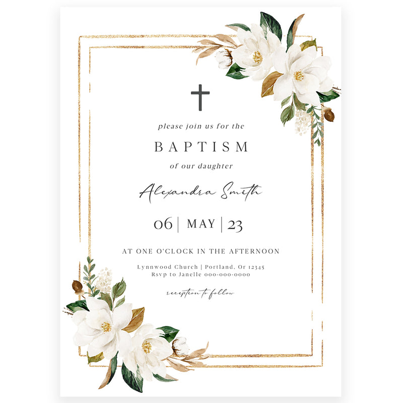 Edit Your Own Christening Invitation | www.foreveryourprints.com