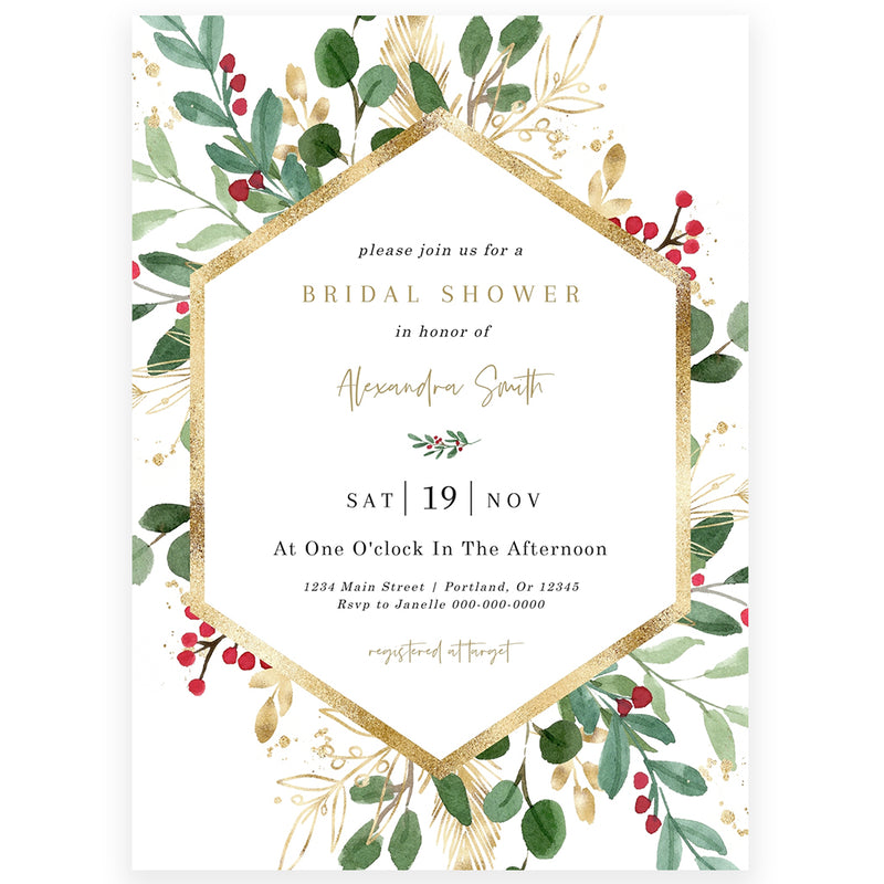 Winter Bridal Shower Invitation | www.foreveryourprints.com