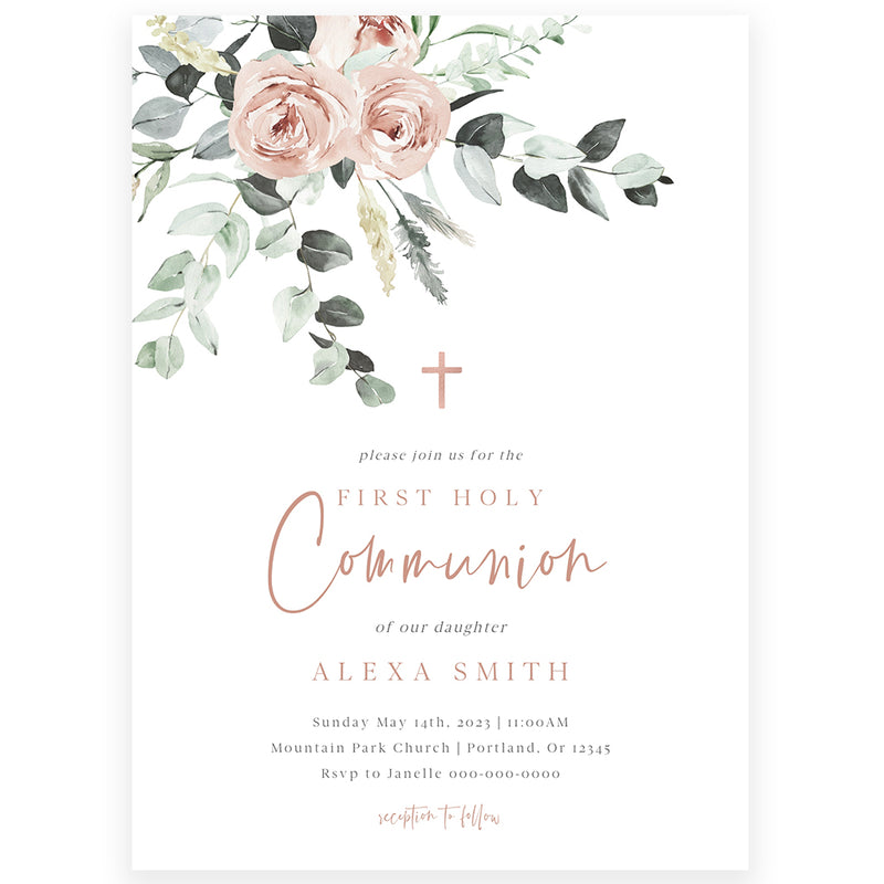 Free Printable First Holy Communion Invitations