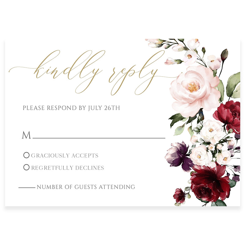 Editable RSVP Reply Card | www.foreveryourprints.com