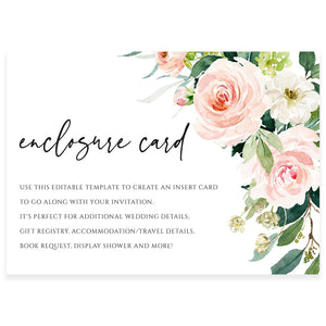 Floral Enclosure Card | www.foreveryourprints.com