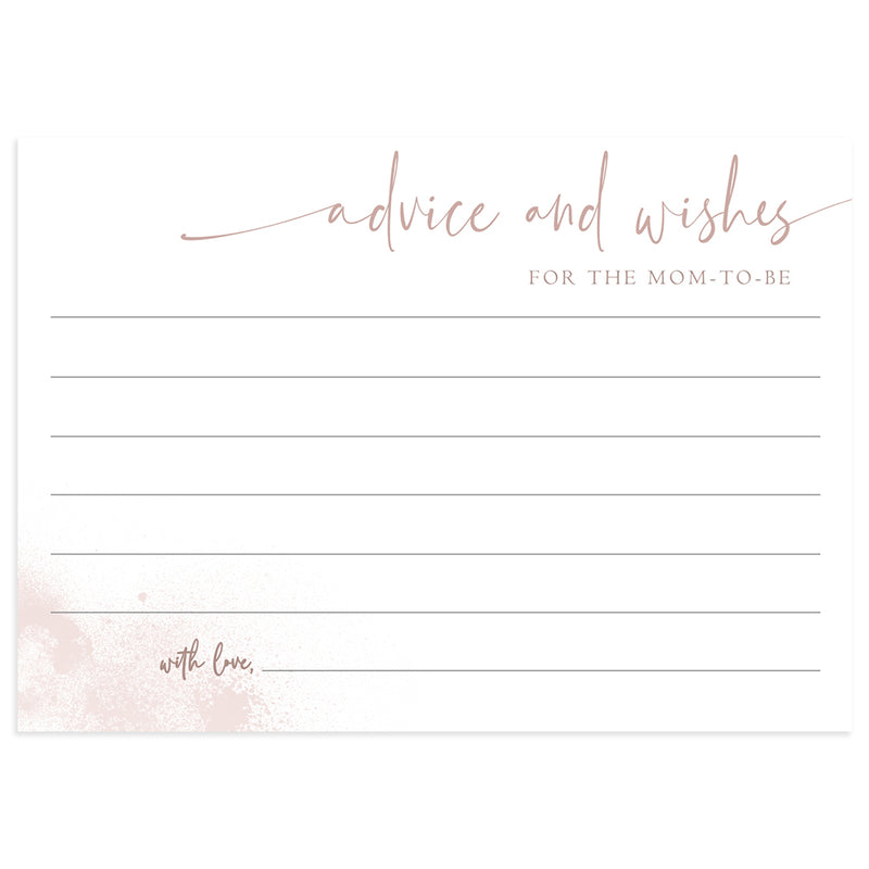 Blush Advice for Baby Card | www.foreveryourprints.com