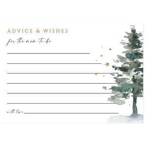 Rustic Winter Advice for Baby Card | www.foreveryourprints.com