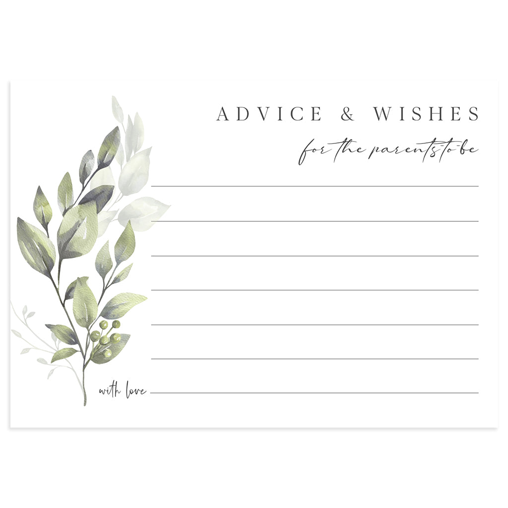Classic Baby Advice Card | www.foreveryourprints.com