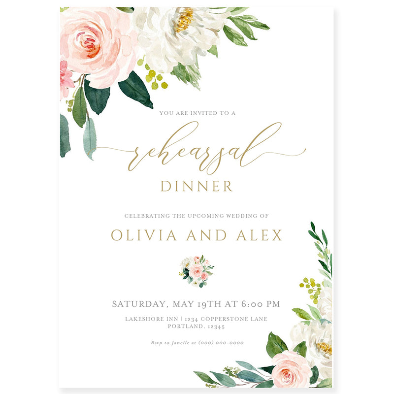 Wedding Rehearsal Dinner Invitation | www.foreveryourprints.com