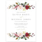 Burgundy Floral Wedding Invitation | www.foreveryourprints.com