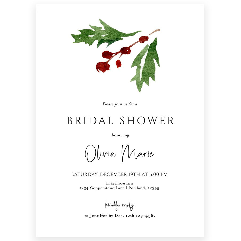 Winter Bridal Shower Invitation | www.foreveryourprints.com