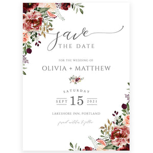 Fall Save The Date Invitation | www.foreveryourprints.com