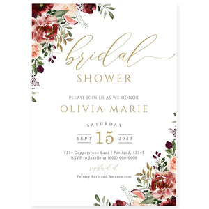 Fall Bridal Shower Invitation | www.foreveryourprints.com