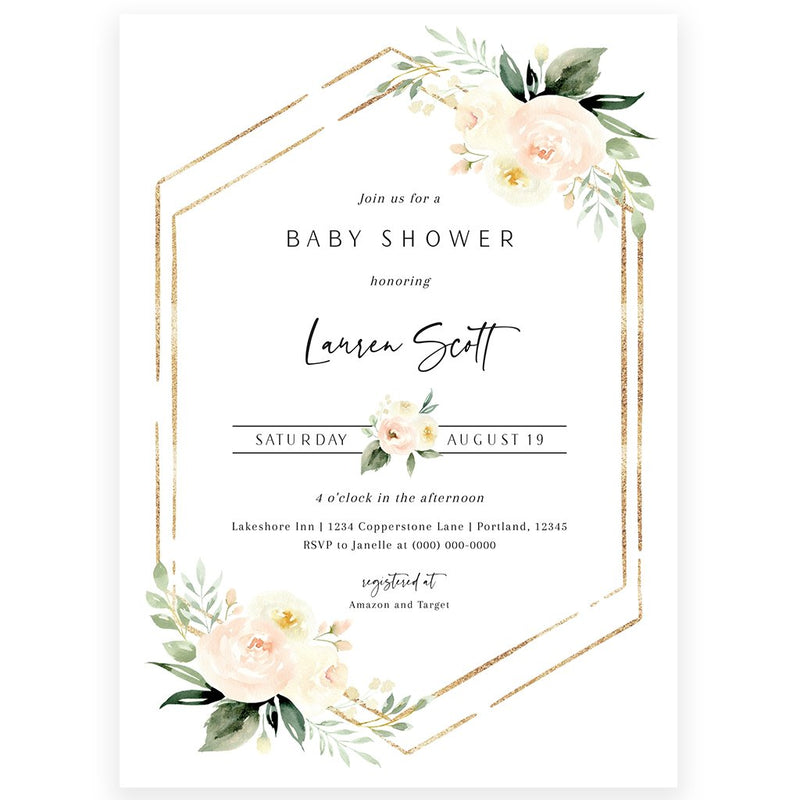 Editable Baby Shower Invitation with Corjl | www.foreveryourprints.com