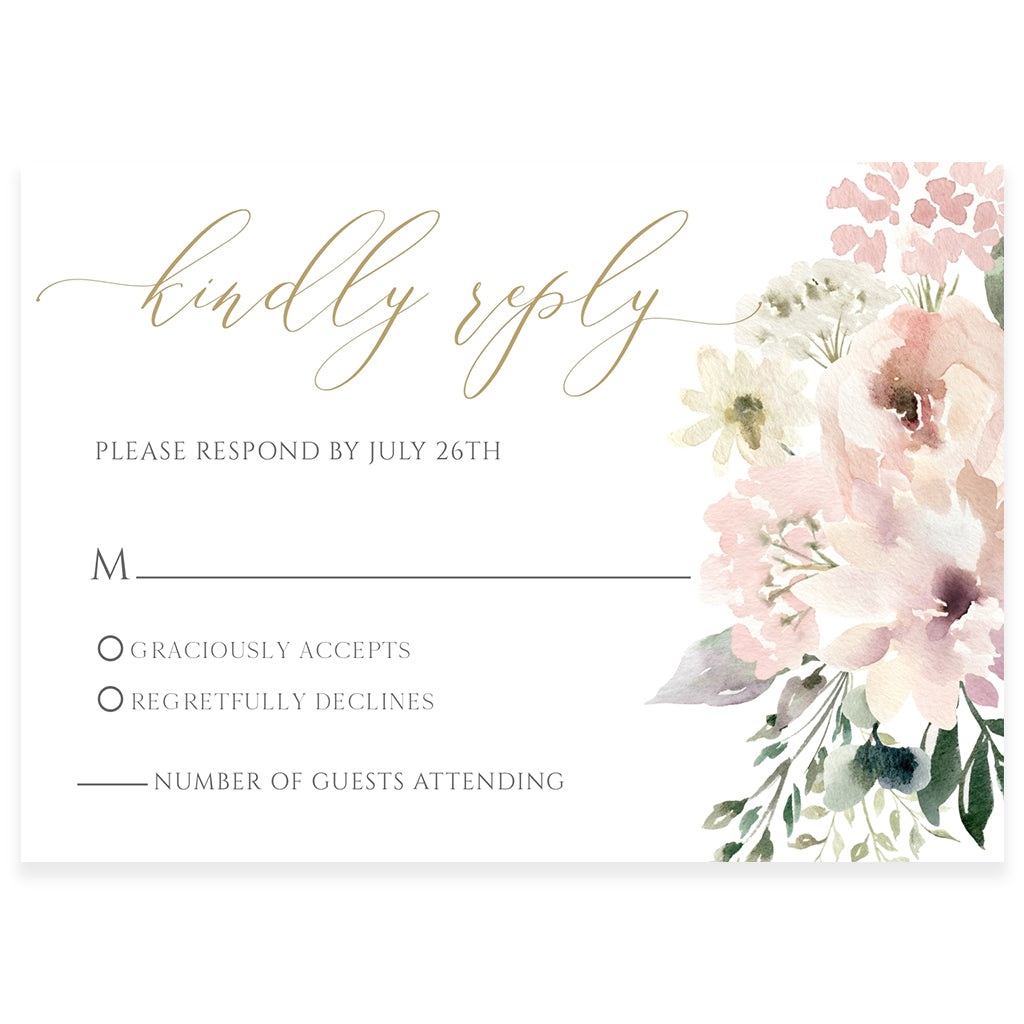 Floral RSVP Reply Card | www.foreveryourprints.com