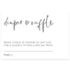 Minimalist Diaper Raffle Card | www.foreveryourprints.com