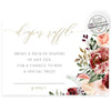 Burgundy Floral Diaper Raffle Card | www.foreveryourprints.com
