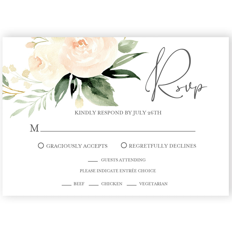 Floral RSVP Reply Card