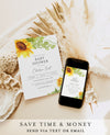 Modern Sunflower Baby Invitation | www.foreveryourprints.com