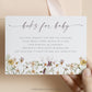 Wildflower Baby Book Request Card | www.foreveryourprints.com